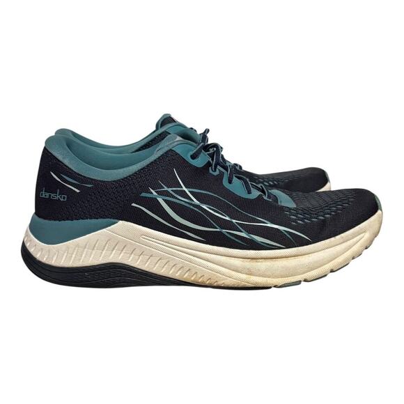 Dansko Shoes - Dansko Pace Walking Running Sneakers Womens 9.5/10 Black Teal Comfort Mesh